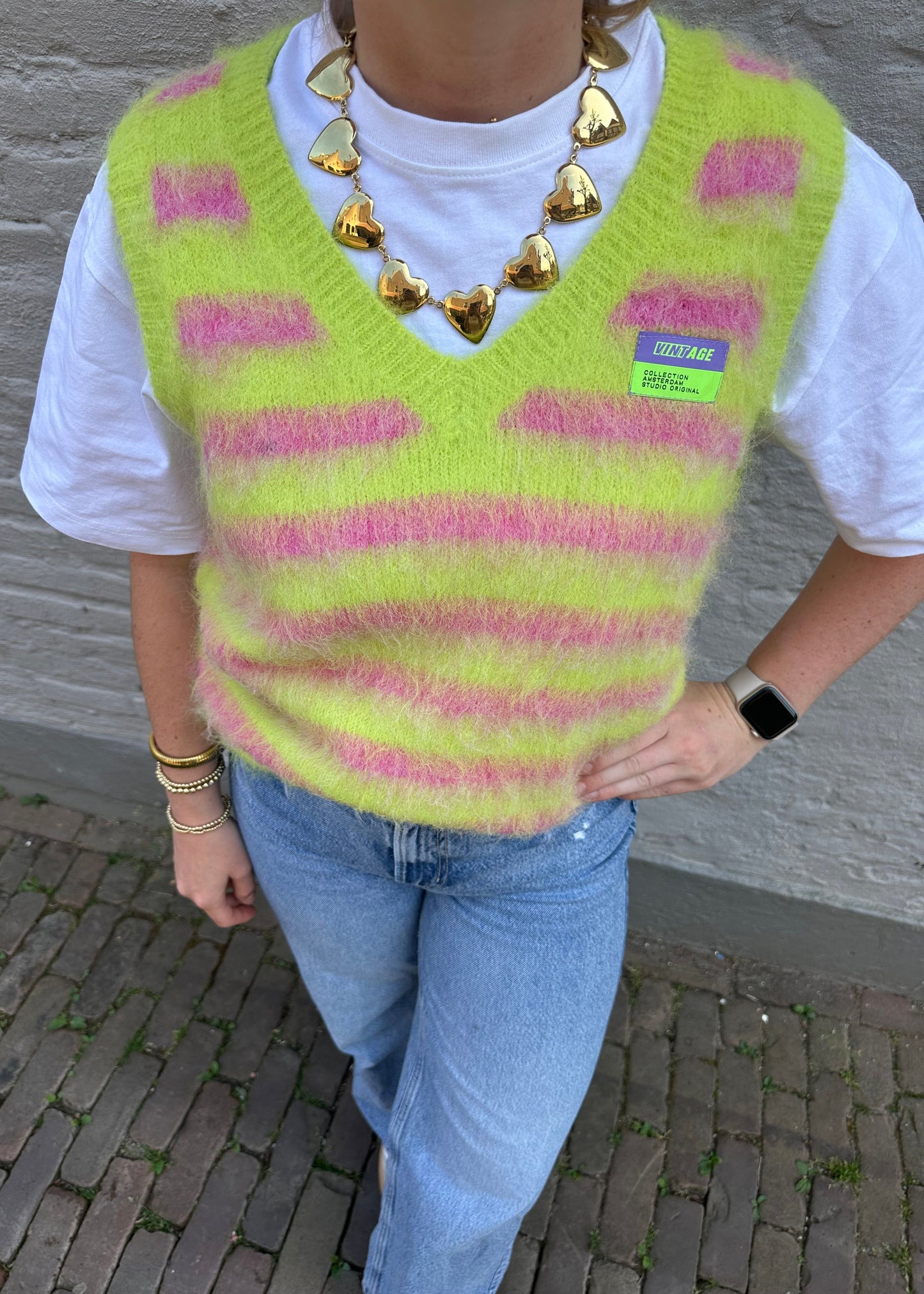 groen met roze spencer