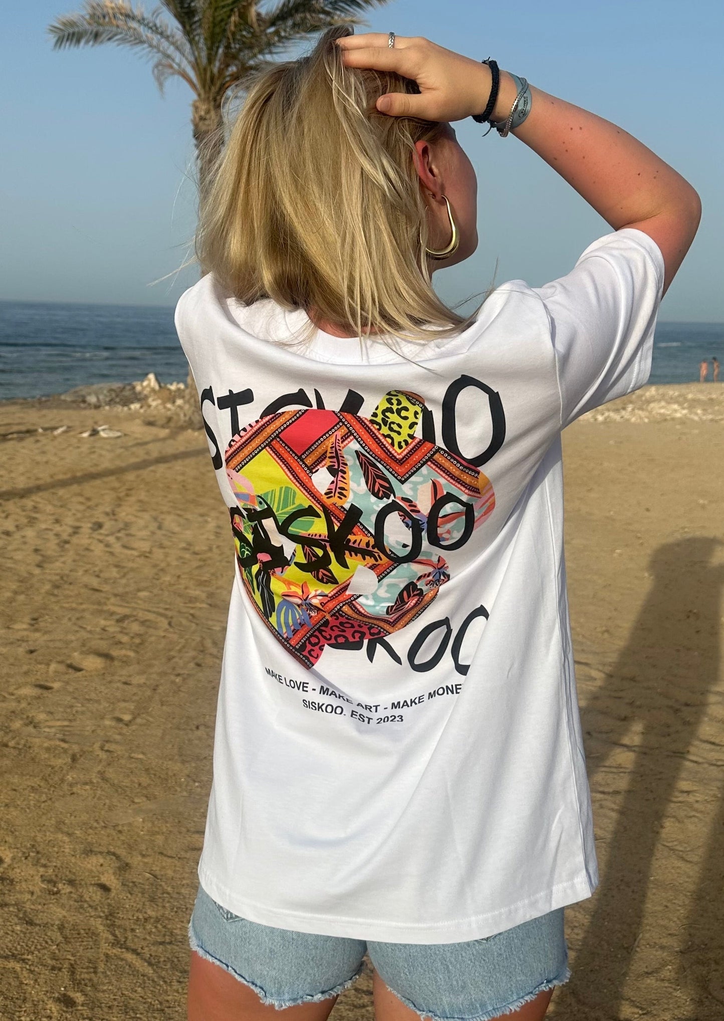 Wit T-shirt Siskoo, duurzame mode