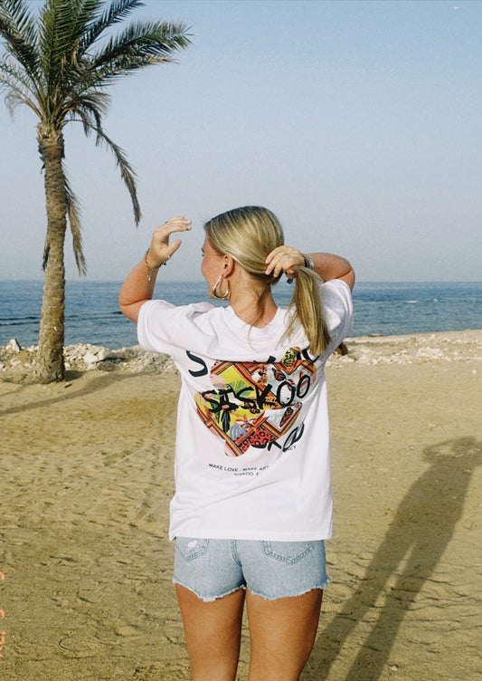Wit T-shirt Siskoo, duurzame mode