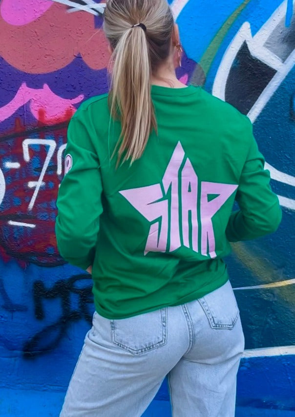 Groene long sleeve star, Siskoo, duurzame mode 