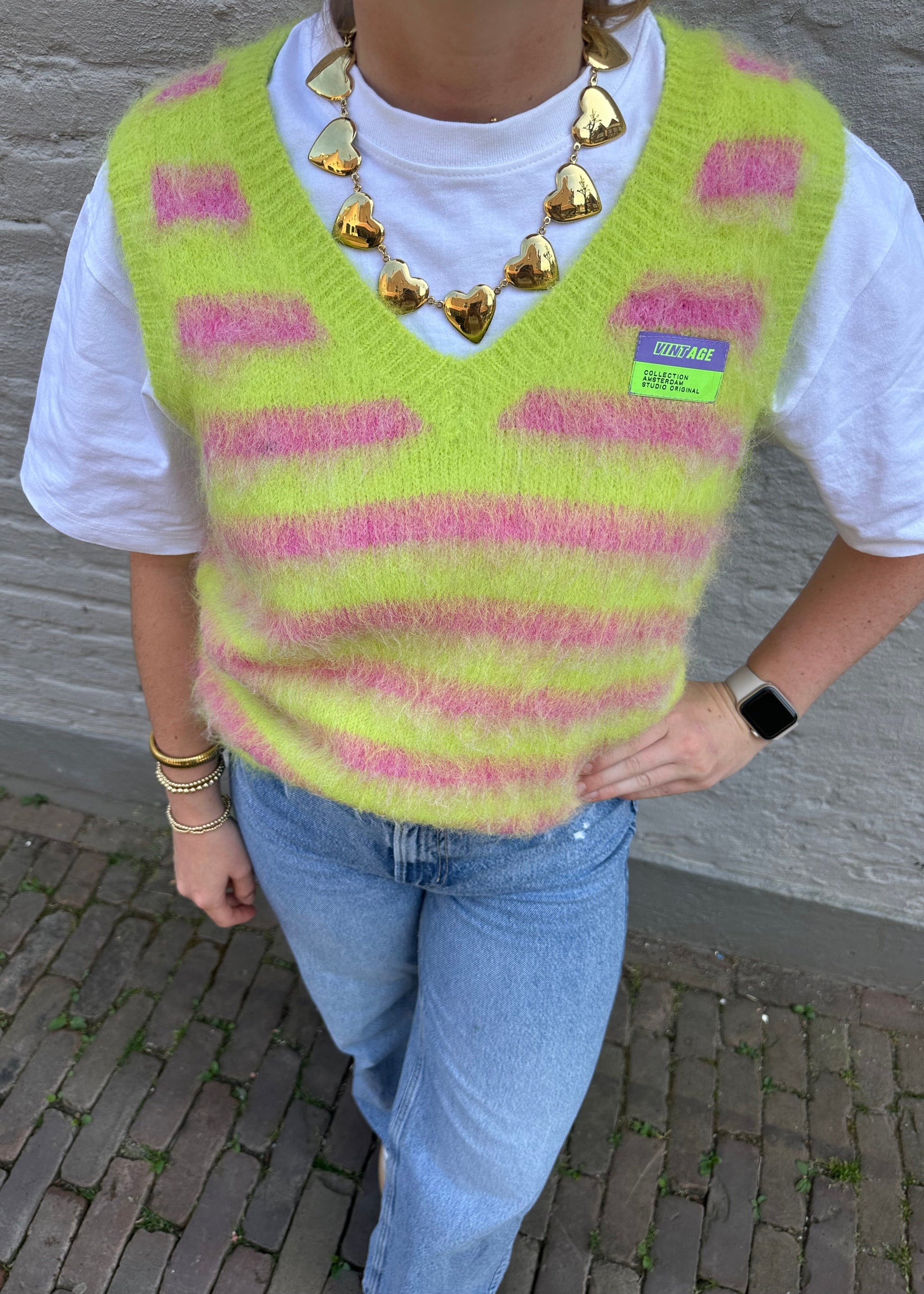 groen met roze spencer